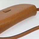 CELINE Macadam Canvas Shoulder Bag PVC Leather Beige Gold Auth gh480-6