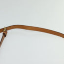 CELINE Macadam Canvas Shoulder Bag PVC Leather Beige Gold Auth gh480-8