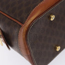 CELINE Macadam Canvas Hand Bag PVC Leather Brown Gold Auth gh484-14