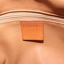 CELINE Macadam Canvas Hand Bag PVC Leather Brown Gold Auth gh484-18