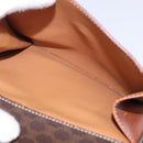 CELINE Macadam Canvas Hand Bag PVC Leather Brown Gold Auth gh484-21