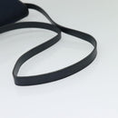 Christian Dior Trotter Canvas Shoulder Bag Navy Gold Auth gh485-7