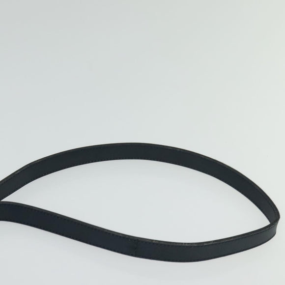 Christian Dior Trotter Canvas Shoulder Bag Navy Gold Auth gh485