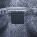 CELINE Macadam Canvas Tote Bag PVC Leather Black Gold Auth gh486-18