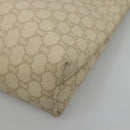 GUCCI GUCCI Plus Supreme Web Sherry Line Tote Bag PVC Cream Gold Auth gh487-9