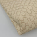 GUCCI GUCCI Plus Supreme Web Sherry Line Tote Bag PVC Cream Gold Auth gh487-14