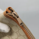 GUCCI GUCCI Plus Supreme Web Sherry Line Tote Bag PVC Cream Gold Auth gh487-10