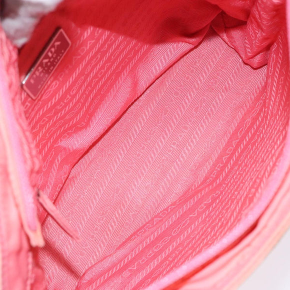 PRADA Hand Bag Nylon Pink Auth gh489
