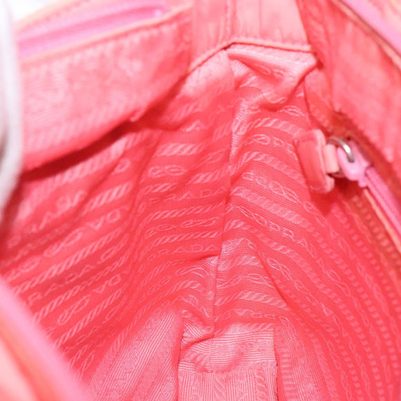 PRADA Hand Bag Nylon Pink Auth gh489