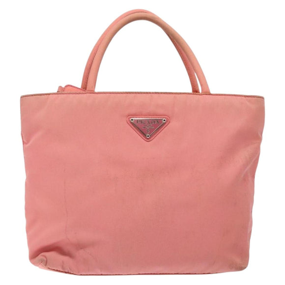 PRADA Hand Bag Nylon Pink Auth gh489