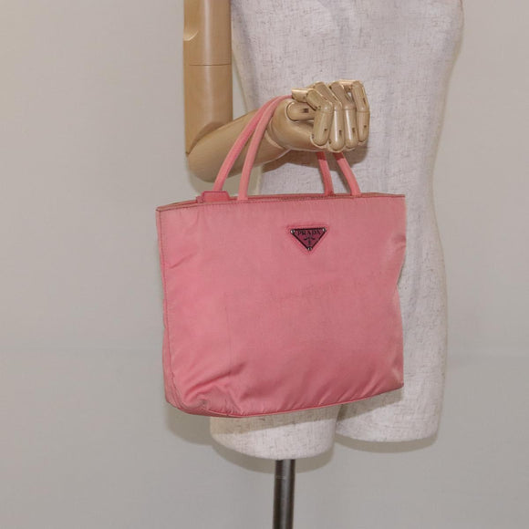 PRADA Hand Bag Nylon Pink Auth gh489