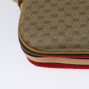 GUCCI Micro GG Supreme Web Sherry Line Bag PVC Beige Gold Auth gh497-12