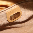 GUCCI Micro GG Supreme Web Sherry Line Bag PVC Beige Gold Auth gh497-15