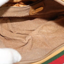 GUCCI Micro GG Supreme Web Sherry Line Bag PVC Beige Gold Auth gh497-16