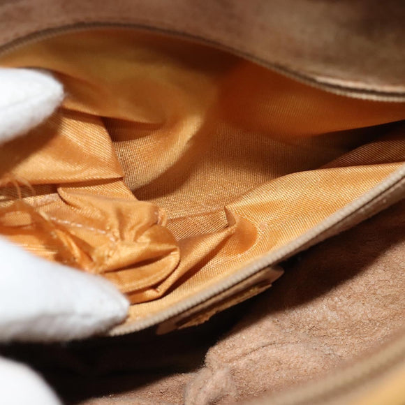 GUCCI Micro GG Supreme Web Sherry Line Bag PVC Beige Gold Auth gh497