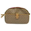 GUCCI Micro GG Supreme Web Sherry Line Bag PVC Beige Gold Auth gh497-2