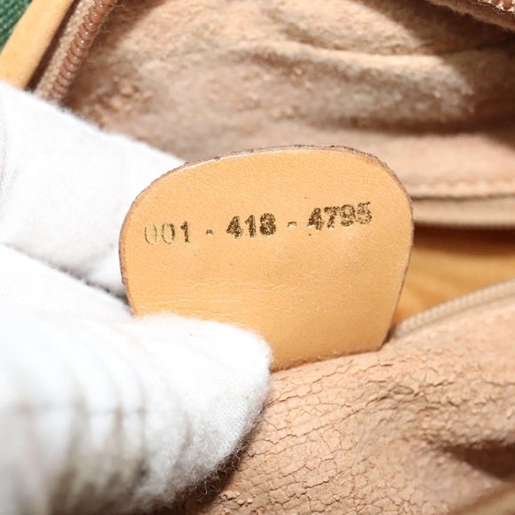 GUCCI Micro GG Supreme Web Sherry Line Bag PVC Beige Gold Auth gh497