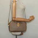 GUCCI Micro GG Supreme Web Sherry Line Bag PVC Beige Gold Auth gh497-22