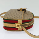GUCCI Micro GG Supreme Web Sherry Line Bag PVC Beige Gold Auth gh497-5