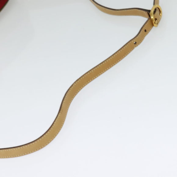 GUCCI Micro GG Supreme Web Sherry Line Bag PVC Beige Gold Auth gh497