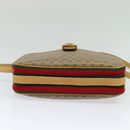 GUCCI Micro GG Supreme Web Sherry Line Bag PVC Beige Gold Auth gh497-9