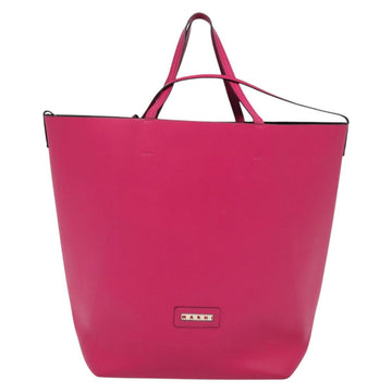 MARNI Tote Bag Leather Pink Auth gh503 - 0