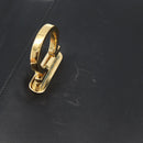 Salvatore Ferragamo Gancini Hand Bag Leather 2way Black Gold Auth gh504-11
