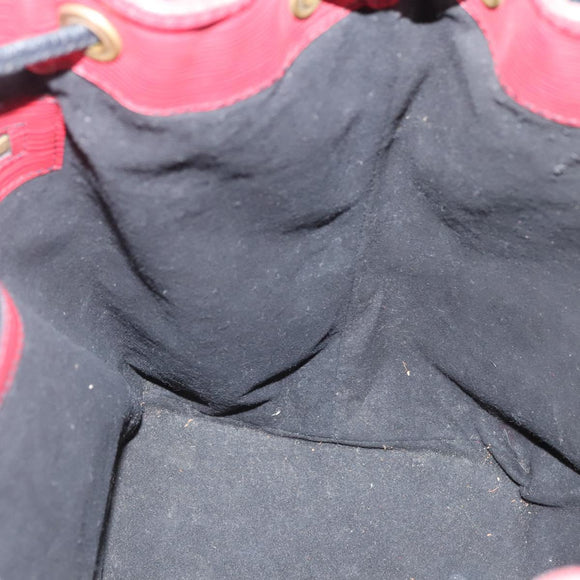 LOUIS VUITTON Epi Petit Noe Shoulder Bag Bicolor Black Red M44017 LV Auth gh506