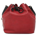 LOUIS VUITTON Epi Petit Noe Shoulder Bag Bicolor Black Red M44017 LV Auth gh506-13