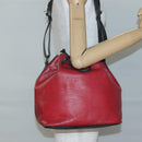 LOUIS VUITTON Epi Petit Noe Shoulder Bag Bicolor Black Red M44017 LV Auth gh506-21