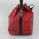 LOUIS VUITTON Epi Petit Noe Shoulder Bag Bicolor Black Red M44017 LV Auth gh506-3