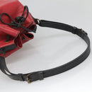 LOUIS VUITTON Epi Petit Noe Shoulder Bag Bicolor Black Red M44017 LV Auth gh506-7