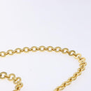 Salvatore Ferragamo Chain Shoulder Bag Enamel Black Gold Auth gh509-14