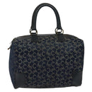CELINE C Sulky Boston Bag Canvas Navy Auth gh511-1
