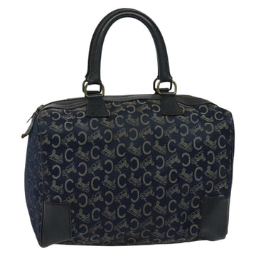 CELINE C Sulky Boston Bag Canvas Navy Auth gh511