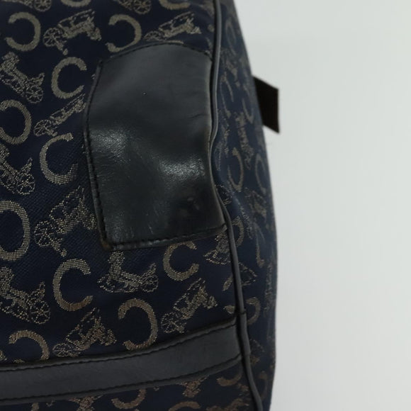 CELINE C Sulky Boston Bag Canvas Navy Auth gh511