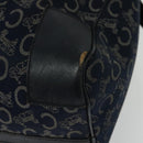 CELINE C Sulky Boston Bag Canvas Navy Auth gh511-13