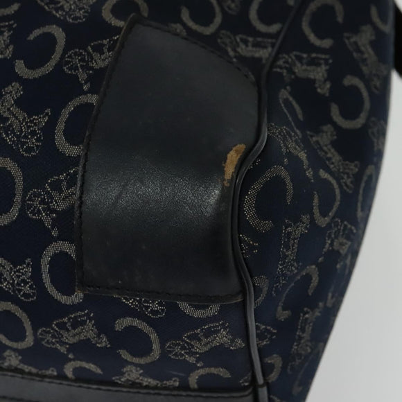 CELINE C Sulky Boston Bag Canvas Navy Auth gh511