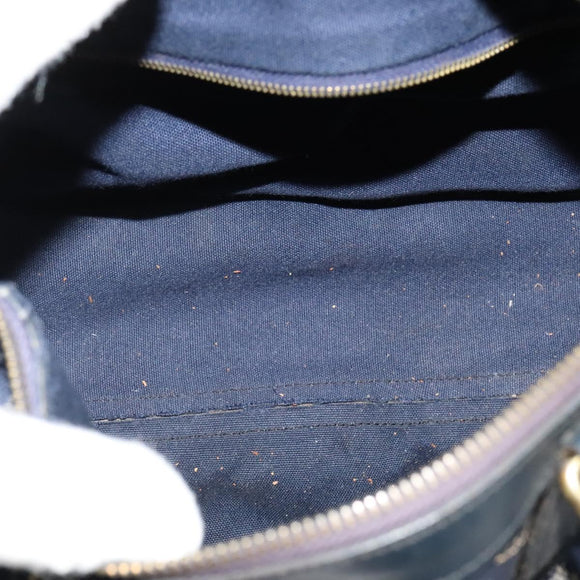 CELINE C Sulky Boston Bag Canvas Navy Auth gh511