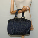 CELINE C Sulky Boston Bag Canvas Navy Auth gh511-19