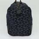 CELINE C Sulky Boston Bag Canvas Navy Auth gh511-4