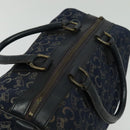 CELINE C Sulky Boston Bag Canvas Navy Auth gh511-6