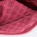 CARTIER Must Line Shoulder Bag Leather Bordeaux Gold Auth gh514-20