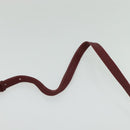 CARTIER Must Line Shoulder Bag Leather Bordeaux Gold Auth gh514-8