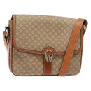 CELINE Macadam Canvas Shoulder Bag PVC Beige Gold Auth gh516-1