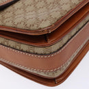 CELINE Macadam Canvas Shoulder Bag PVC Beige Gold Auth gh516-15