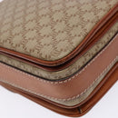 CELINE Macadam Canvas Shoulder Bag PVC Beige Gold Auth gh516-17