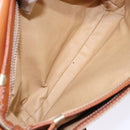 CELINE Macadam Canvas Shoulder Bag PVC Beige Gold Auth gh516-10