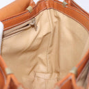 CELINE Macadam Canvas Shoulder Bag PVC Beige Gold Auth gh516-21