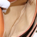 CELINE Macadam Canvas Shoulder Bag PVC Beige Gold Auth gh516-23